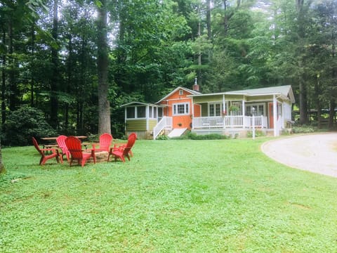 Built in the 30's, and has been totally updated. Sits on a very private acre.

