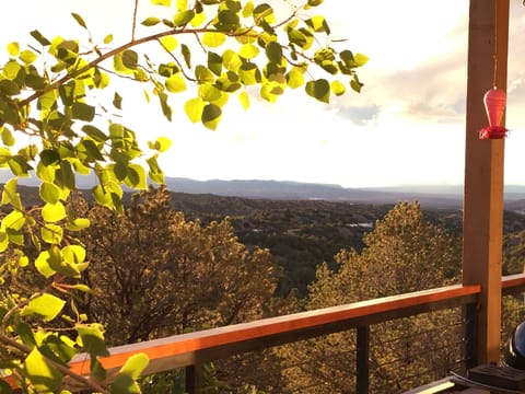 Jemez Mountains, Los Alamos lights across the valley, NM beauty from your deck.
