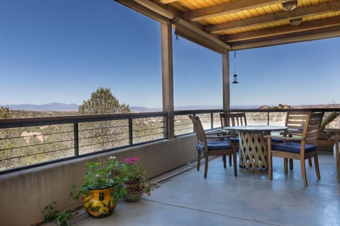 the west-facing portal -- morning coffee, meals, and, of course, the sunset