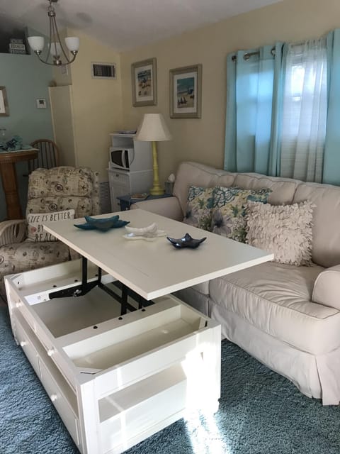 living room with lift table