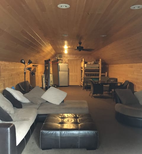 Man cave with ping pong table and sleeps 3. 