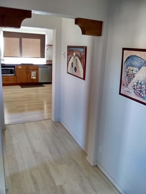 View to Dining Room and Kitchen