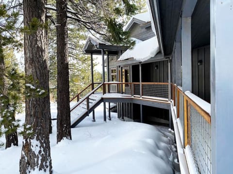 Beautiful covered protected entrance for snowy days.