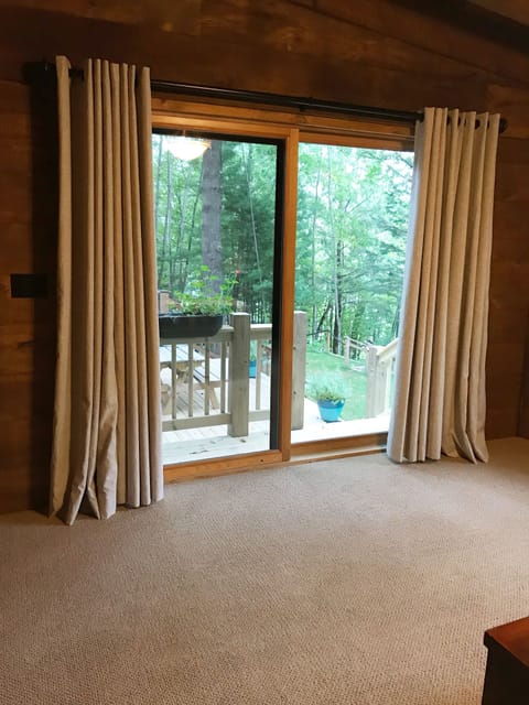 Sliding glass door to deck off master bedroom