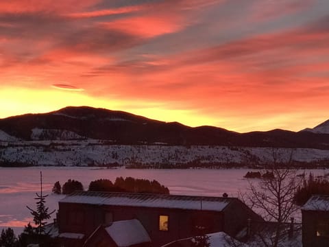 Wake up to sunrise from the deck.