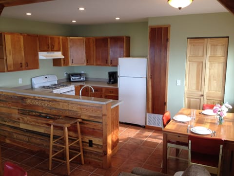 Kitchen and ding area.