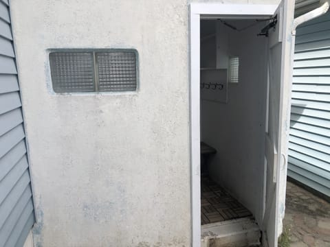 Outside walk in shower