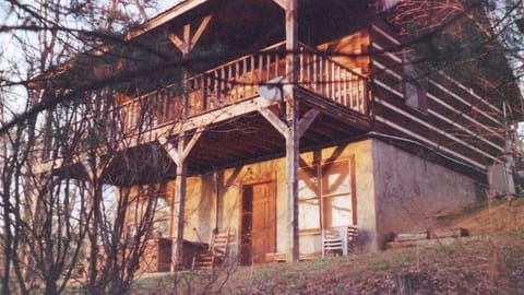 Sunset on the back of the cabin