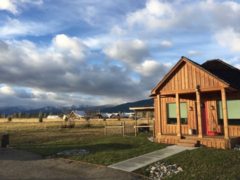 The Gate House, with farmstead in the background.
