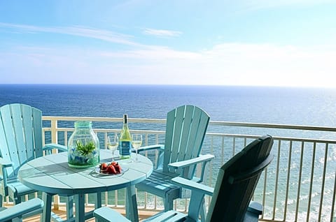 Private balcony with sweeping views of the gulf