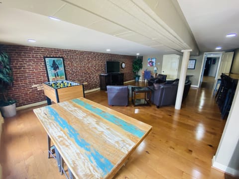 Living room with foosball table! 