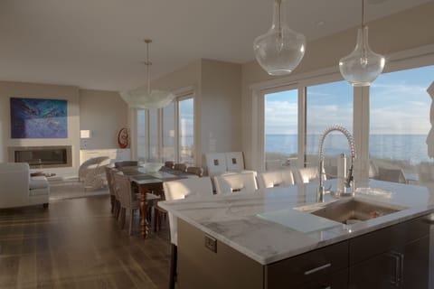 panoramic views of lake from inside the house