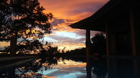 SunsetReflection off the Pool.