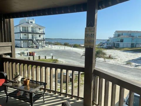 View from sliding glass door