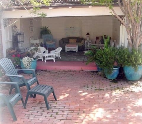 Back Courtyard, looking into Covered Patio/Lanai Area
