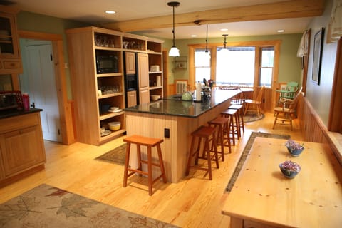 kitchen overlooking the lake