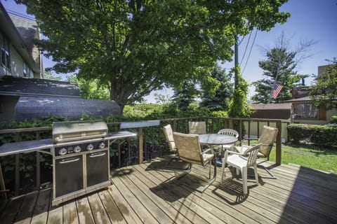 Backyard Deck with Gas Grill