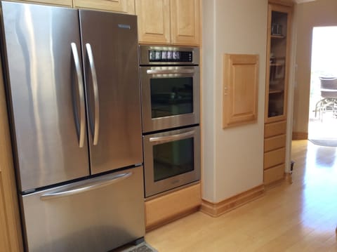 Gourmet Kitchen with stainless steel appliances.