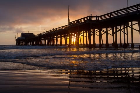 View of Newport Pier in front of our beach house