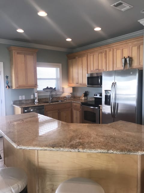 kitchen with granite countertops