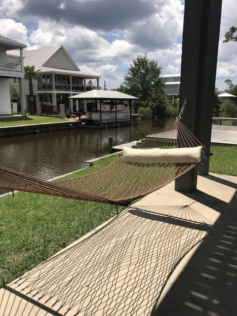 waterside hammock on ground level