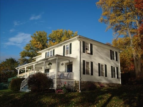 Our house sits on a knoll with a fabulous lake view.