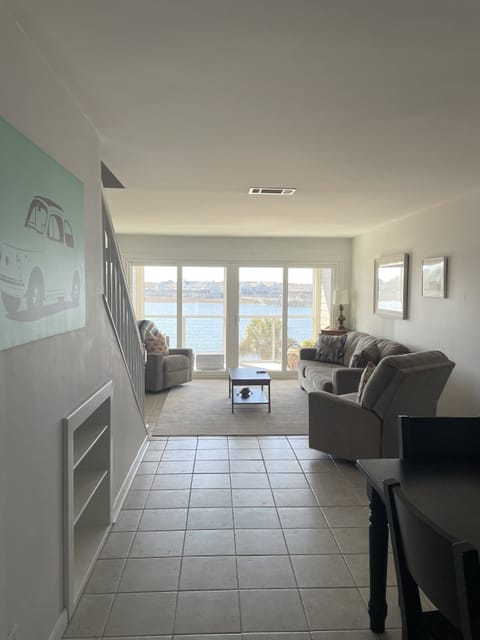 Sleeper sofa with beautiful views of the Folly River