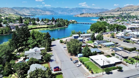 Bird's eye view of the Riverwalk 1 & 2 Houses - very close to the Chelan River and beautiful Lake Chelan!