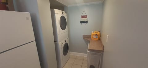 Full size washer and dryer.