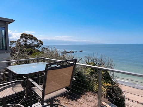 Pub table in left corner of deck
