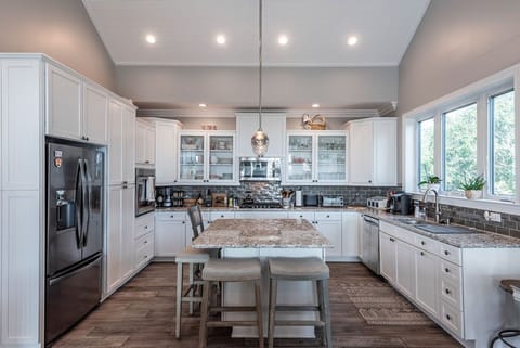 A true chef's dream as this high end kitchen is equipped with everything you need.