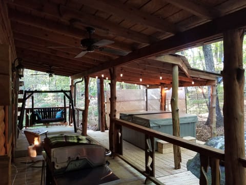 Gas Grill On Porch near Hot Tub