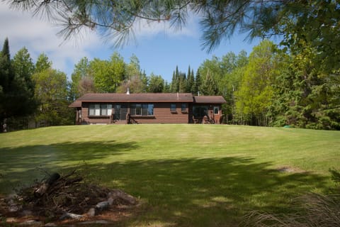 Big lawn and fire-pit.
