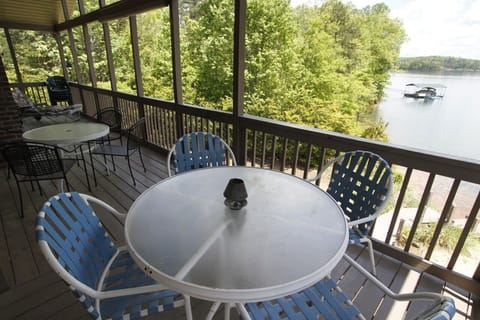 Upstairs deck with dining seating for 12 plus other seating!