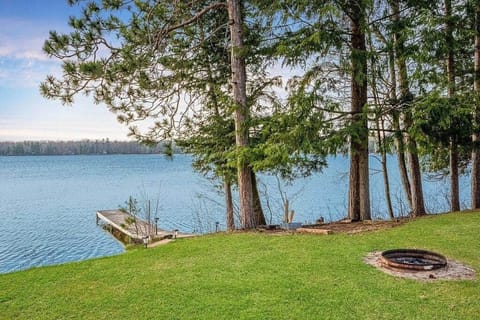 Lake front, private dock and firepit