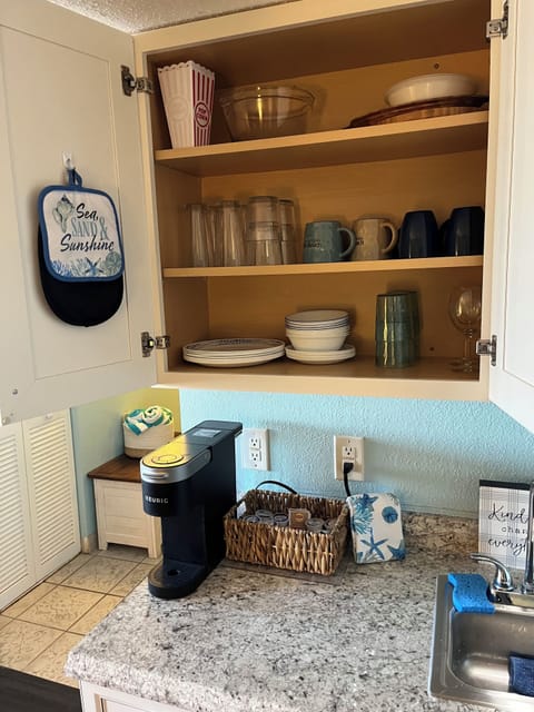 Well stocked even with coffee and creamer