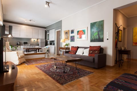 Living room and kitchen