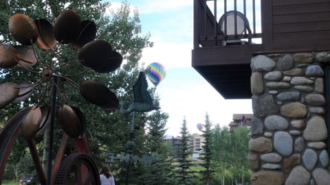 Bedroom deck looking toward ski area and balloon launch