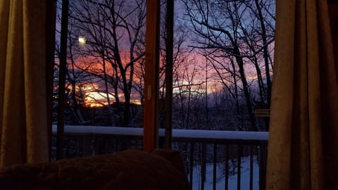 view of sunset from Livingroom 