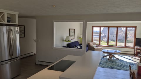 View from kitchen to living room.