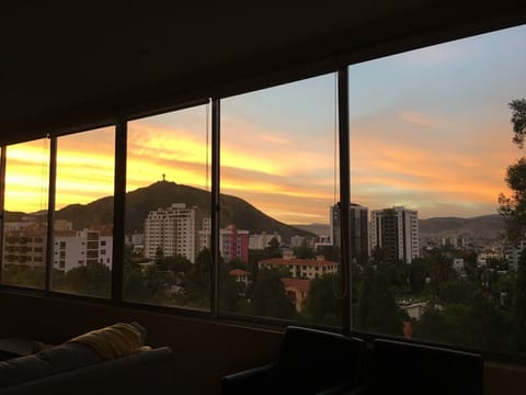 View of the Christ from the living room.