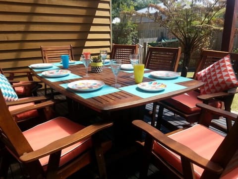 Dining out on the deck