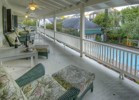 Second floor veranda outside three bedrooms
