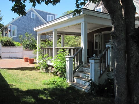 Private backyard and deck