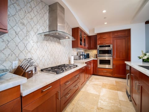 Fully Equipped Gourmet-Style Kitchen with Bar Seating | Solara Luxe Pool...
