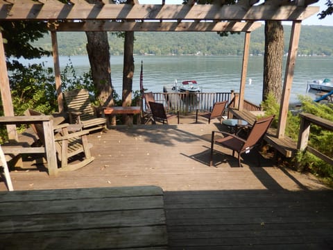 View from slider door to beach
