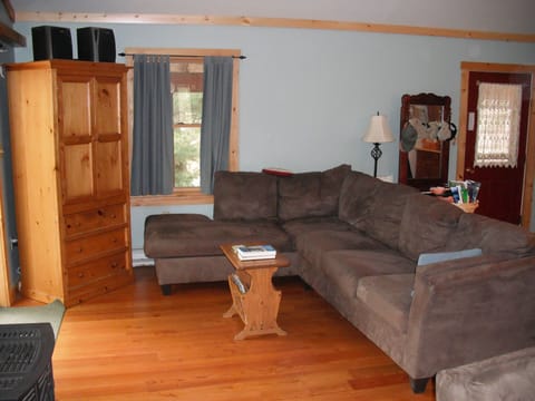 Great Room with Sofa and Entertainment Center