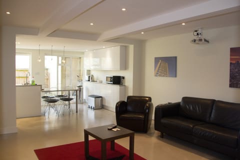 Modern kitchen and living room