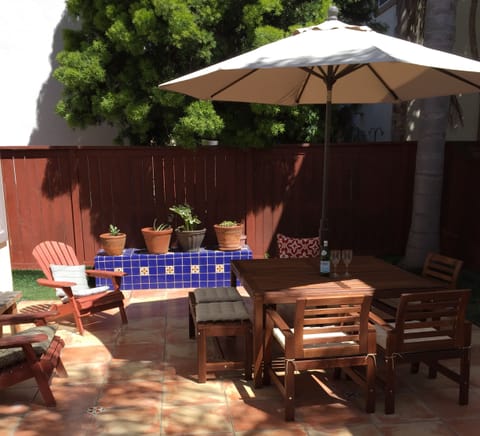 Backyard patio for enjoying the San Diego weather.