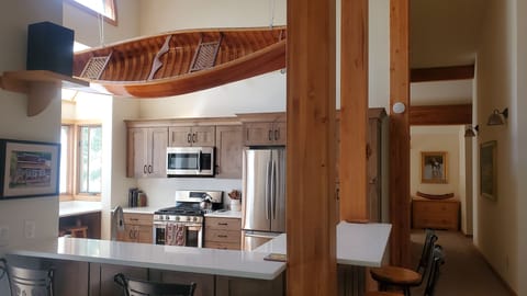 Easy socializing across the kitchen counter; never miss a thing while cooking!